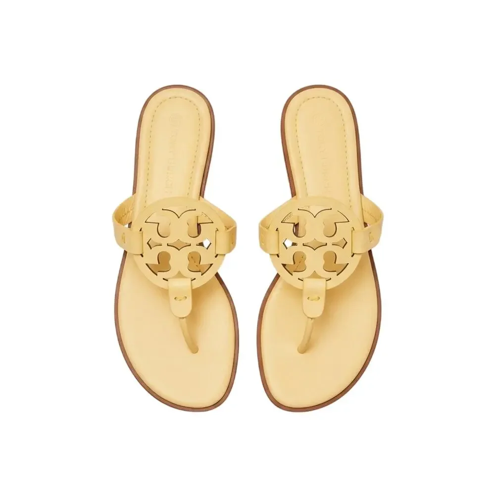 Tory Burch Miller Thong Sandal Yellow Size 5.5 Style 5930